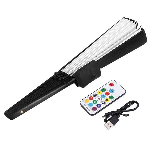 Shop Bar Disco Folding Fan LED Luminous Fan Party Stage Performance Props Fantasy Color Change Fan