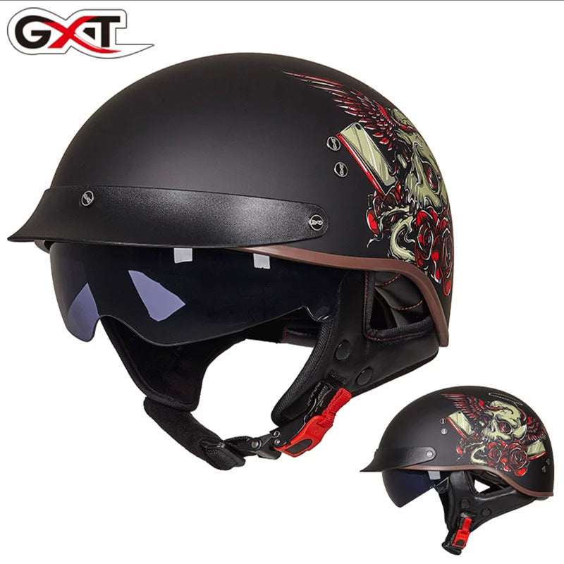 GXT Motorcycle Helmet - Full Face Graphic Design Helmet, ABS Shell, Sizes M-XXL