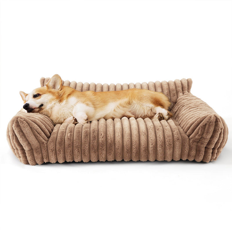 Pet Sofa Dog Bed with Washable Cover – Plush All-Season Dog & Cat Mattress