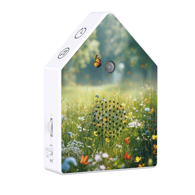 Realistic Birdsong Music Box with Motion Sensor - Portable Bird Chirp Speaker for Home, Garden and Office