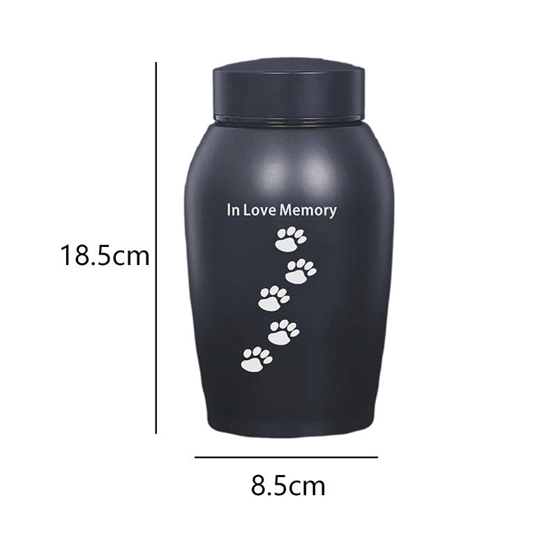 Stainless Steel Pet Memorial Urn - Portable Moisture-Proof Ash Keepsake for Small Pets