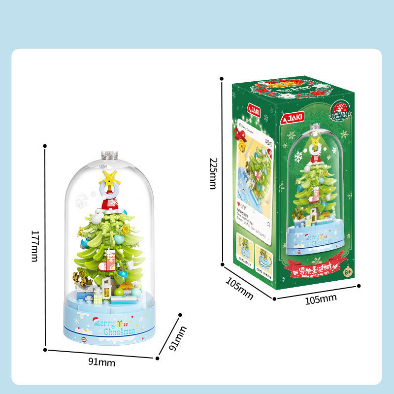 Christmas Tree Music Box Building Block Set - Build & Play Festive Gift for Ages 7-14