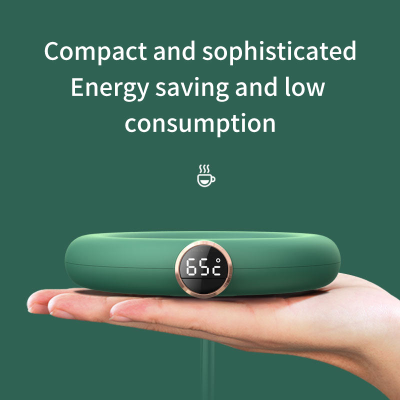 Smart Heating Coaster – USB Thermostatic Drink Warmer, Keeps Drinks at 55°C