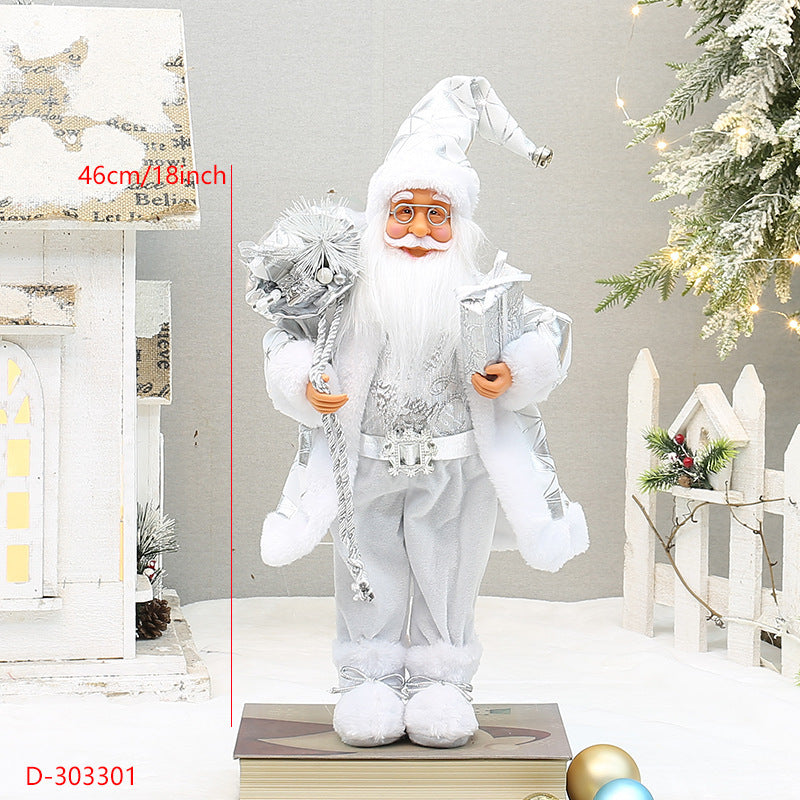 Standing Santa Claus Figure – 18-Inch Festive Christmas Doll in 6 Designs