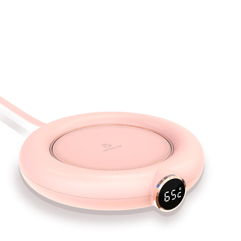 Smart Heating Coaster – USB Thermostatic Drink Warmer, Keeps Drinks at 55°C