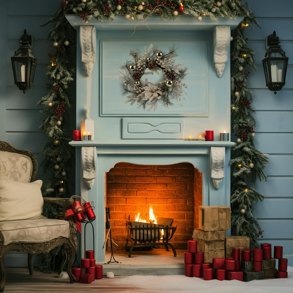 20-Inch Pre-Lit Christmas Wreath – 8 Lighting Modes, Warm LED Lights & Timer