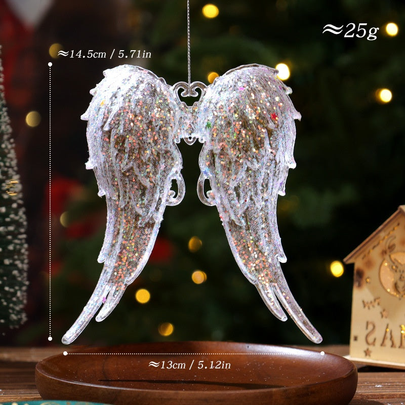 Christmas Decorative Creative Hanging Ornament Acrylic Transparent Snowflake Crystal Pendant Ice Crystal Hanging Decoration for Christmas Tree