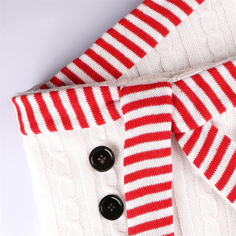 White Wool Scarf Style Christmas Tree Skirt - Large 77cm Premium Pearl Cloth Apron