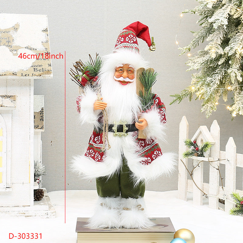 Standing Santa Claus Figure – 18-Inch Festive Christmas Doll in 6 Designs