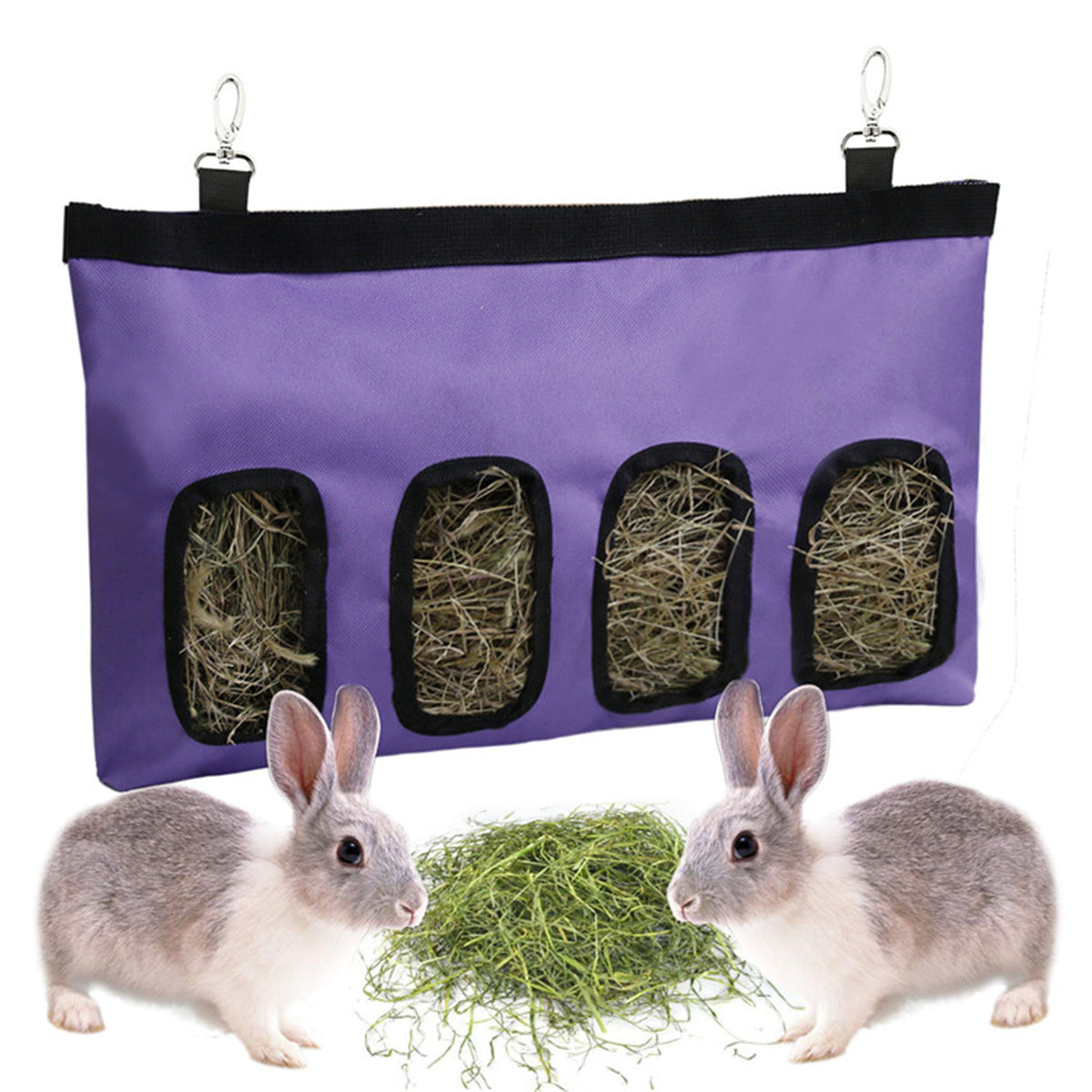 Rabbit Hay Feeder Bag – Hanging Oxford Cloth Food Bag for Rabbits & Small Pets