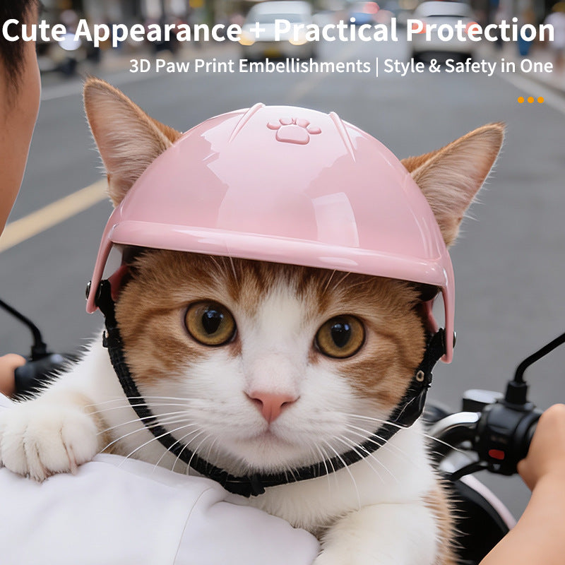 Pet Motorcycle Helmet – Cute Dog & Cat Outdoor Headwear