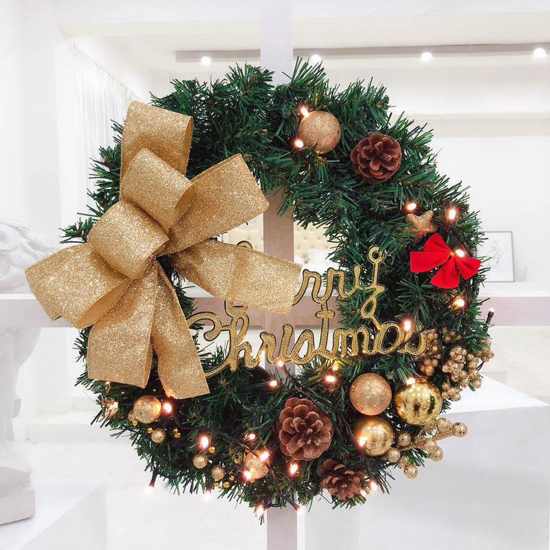Creative Christmas Wreath Hanging Ornament - Decorative Holiday Wreath in 4 Designs (30cm & 40cm)