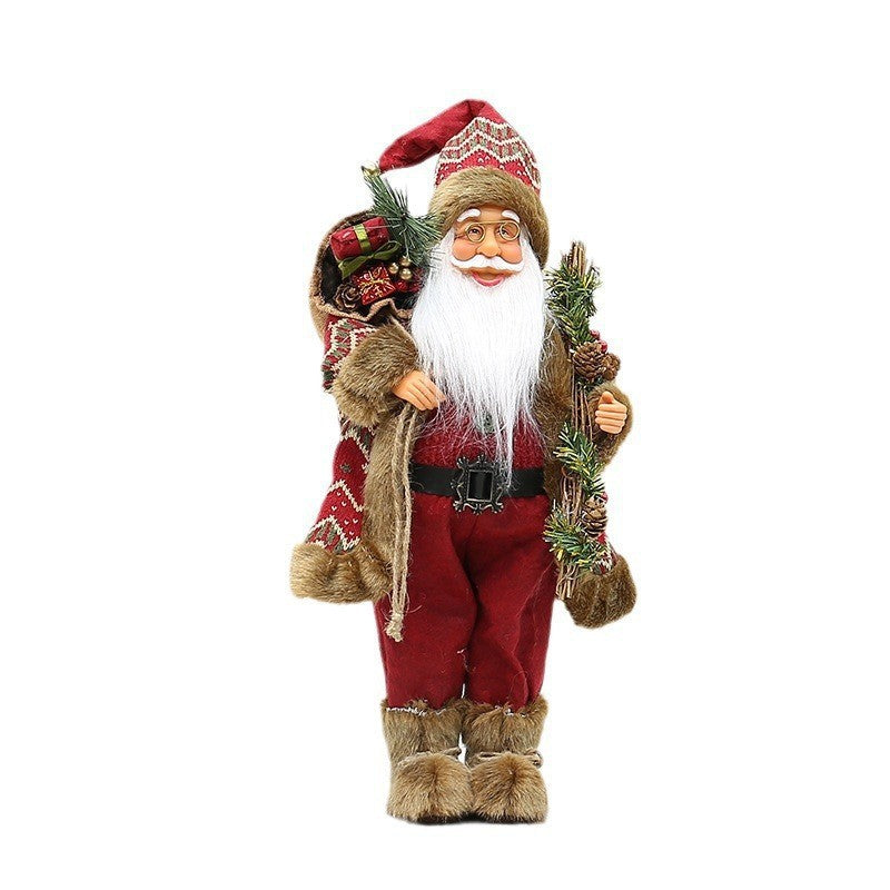 Standing Santa Claus Figure – 18-Inch Festive Christmas Doll in 6 Designs