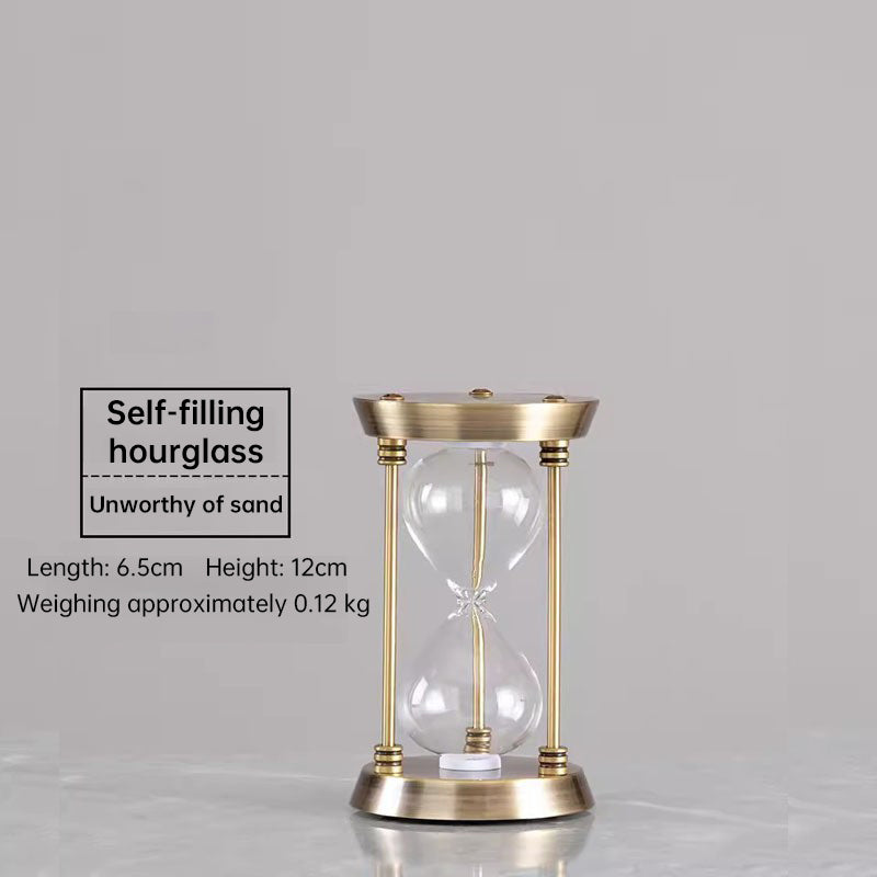 Vintage Metal Hourglass Sand Clock - Retro Desk Decoration for Home, Office & Study