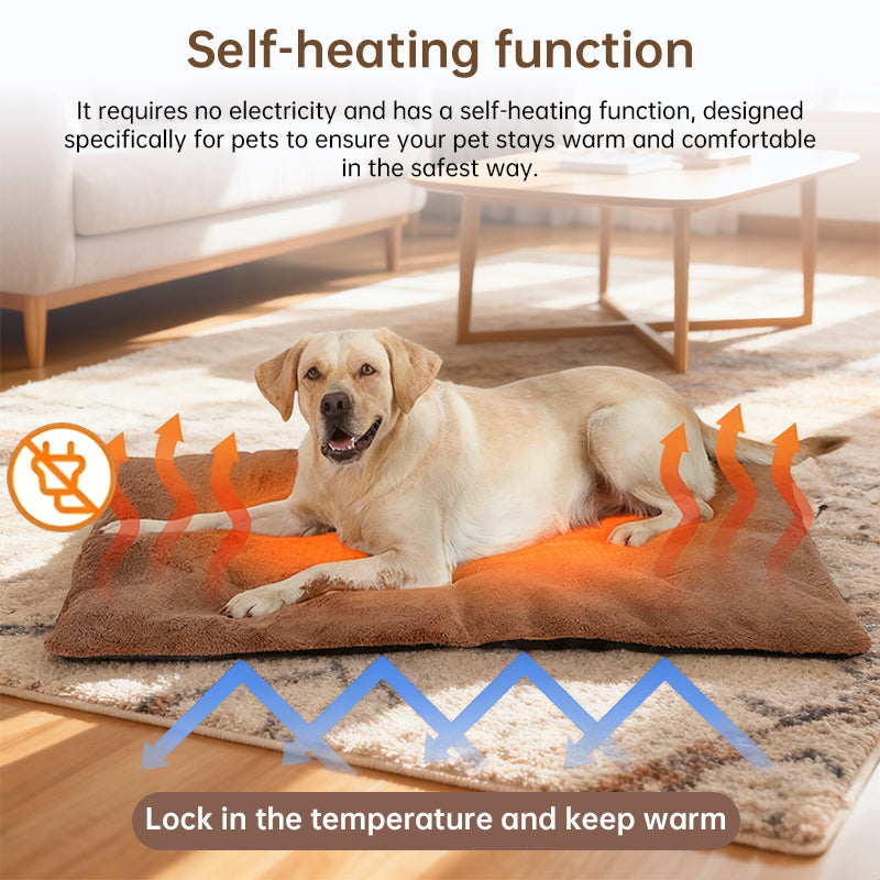 Self-Heating Pet Thermal Mat | Washable Non-Slip Bed Pad for Dogs & Cats