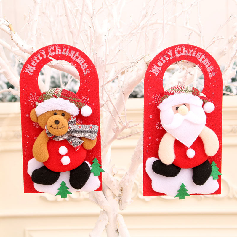 Christmas decorations non-woven cartoon Christmas door hanging