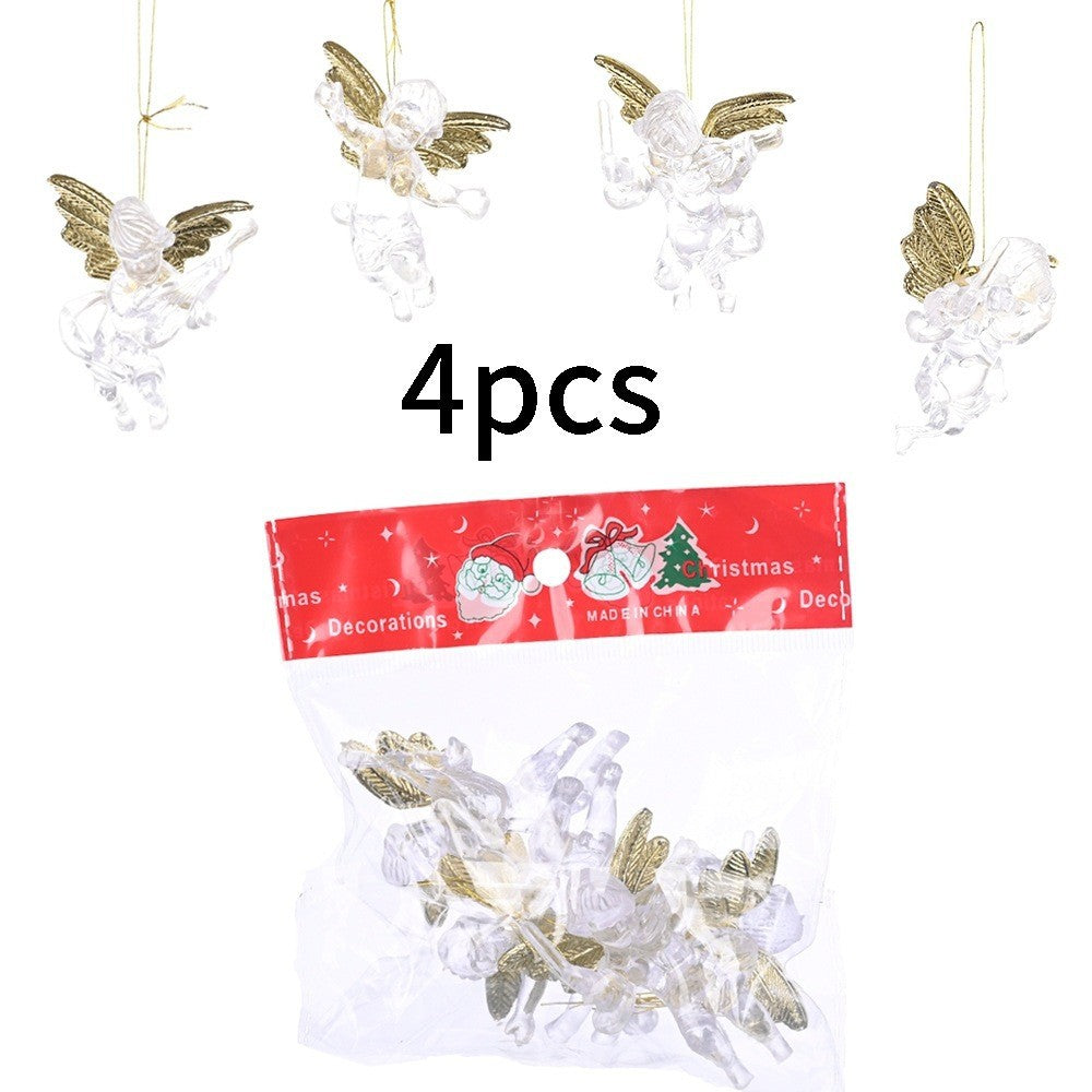 Transparent Angel Christmas Tree Ornament - Elegant Hanging Decoration
