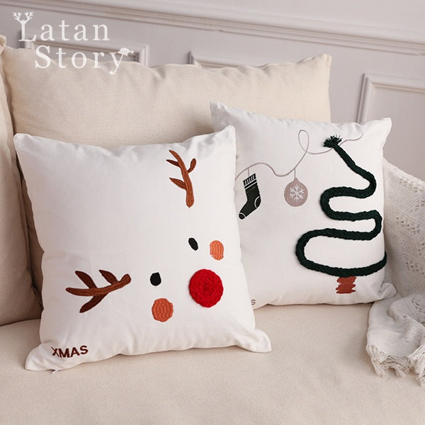 Christmas Decoration Scene Arrangement Ornament Creative Santa Claus Snowman Pillow Home Shop Decoration Gift Present