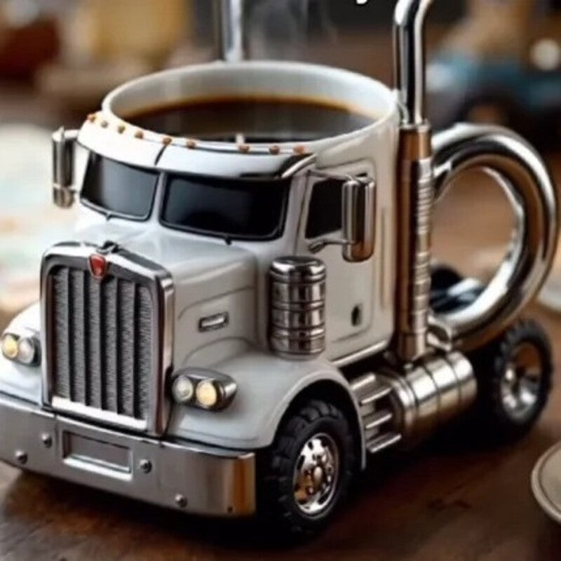 Truck-Design Coffee Mug – Creative 11oz Semi-Truck Ceramic Cup