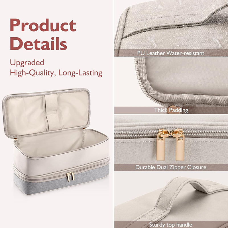 2-Layer Waterproof Hair Styler Travel Case – Fits Dyson Airwrap, Shark Flexstyle & More