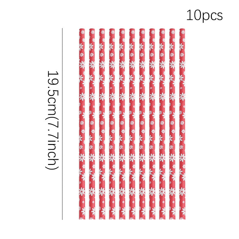 Christmas Decoration Elk Theme Disposable Meal Plate Party Utensils Set Paper Cups Paper Plates Tissue Papers
