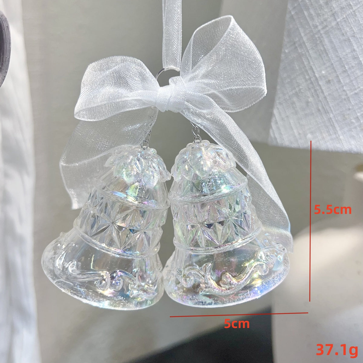 Transparent Rainbow Acrylic Christmas Tree Ornament - Colourful Hanging Decoration in 5 Designs