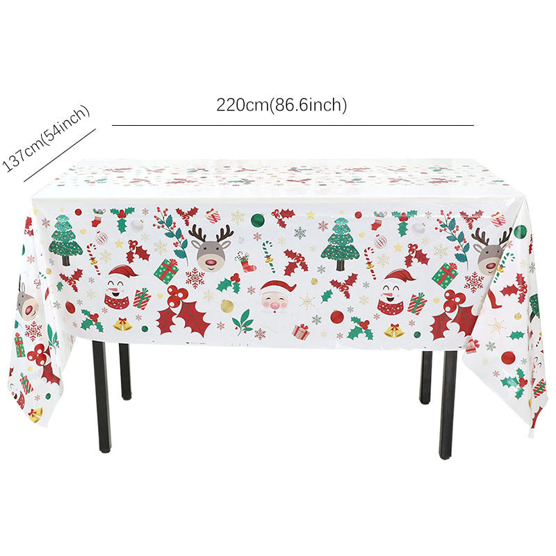 Christmas Decoration Elk Theme Disposable Meal Plate Party Utensils Set Paper Cups Paper Plates Tissue Papers
