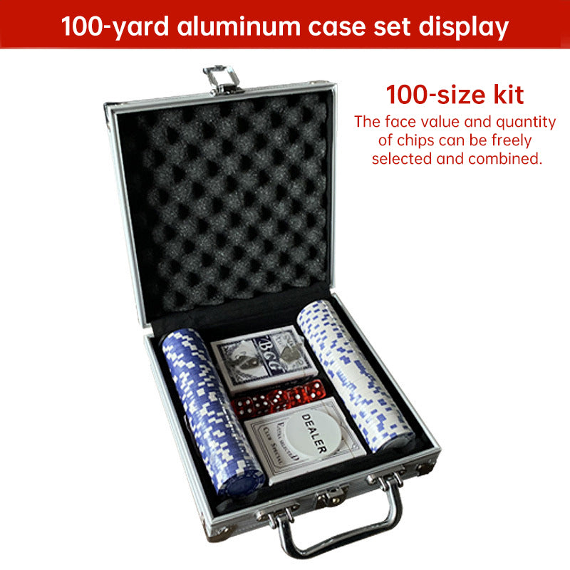 500 PCS Poker Chip Set – Texas Hold'em Casino Kit with Aluminium Briefcase, Dice, Cards & Dealer Button