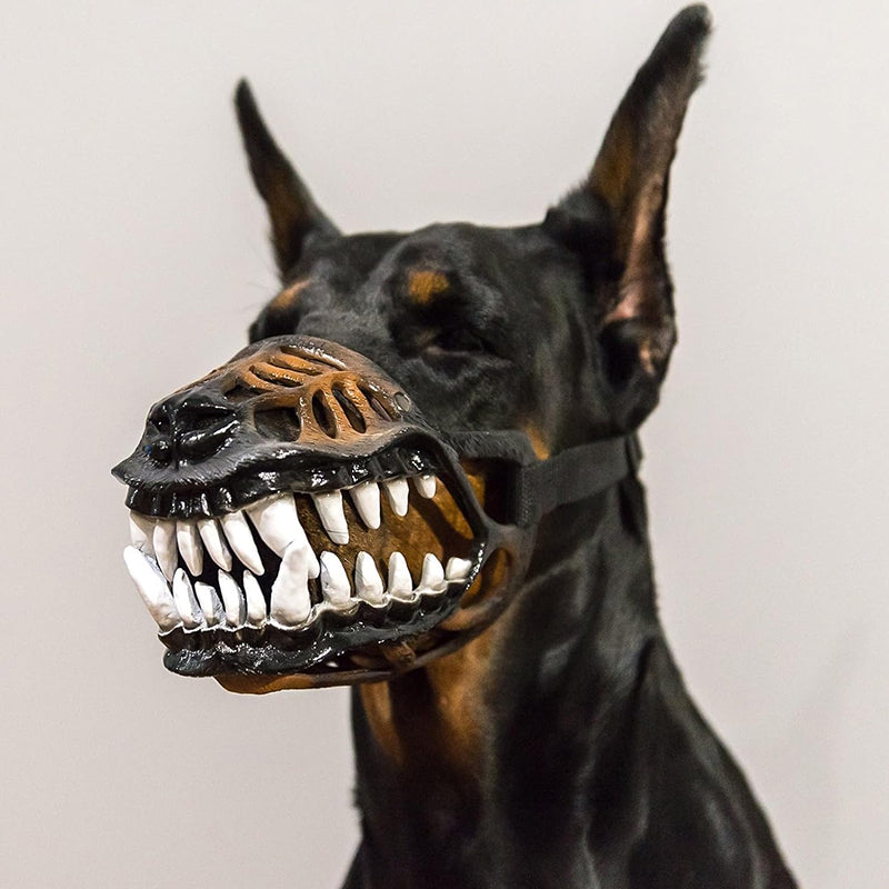 Dinosaur Dog Mask – Moving Teeth Latex Pet Hood for Halloween, Cosplay & Photos