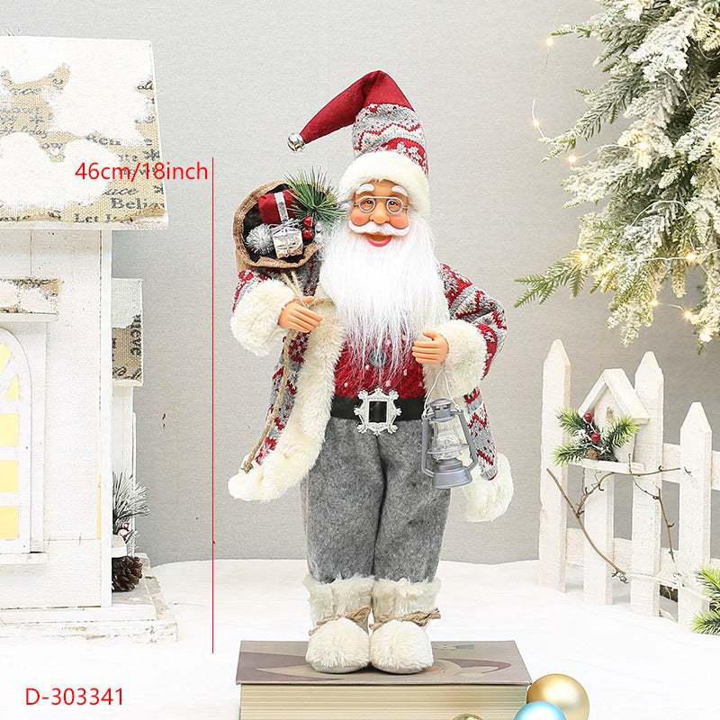 Standing Santa Claus Figure – 18-Inch Festive Christmas Doll in 6 Designs