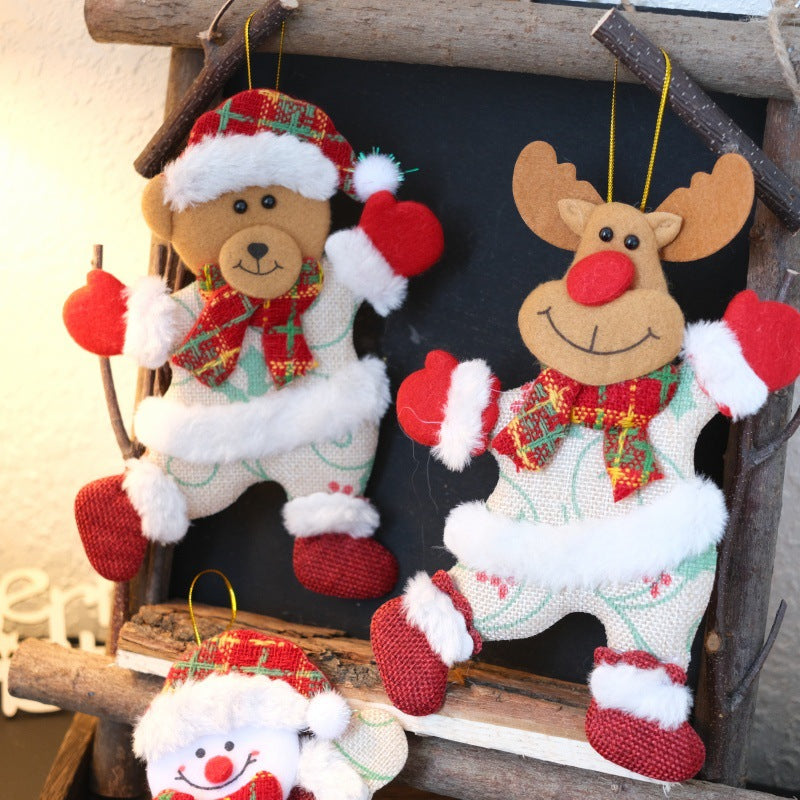 Christmas Dancing Character Tree Ornament - Bear, Snowman & Reindeer Hanging Decoration