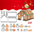 18-Piece Christmas Stainless Steel 3D Cookie Cutter Set - Gingerbread House & Festive Shapes