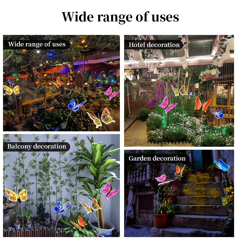 Automatic Fluttering Butterfly Lights - LED Fairy Decor with Realistic Wings for Weddings and Parties