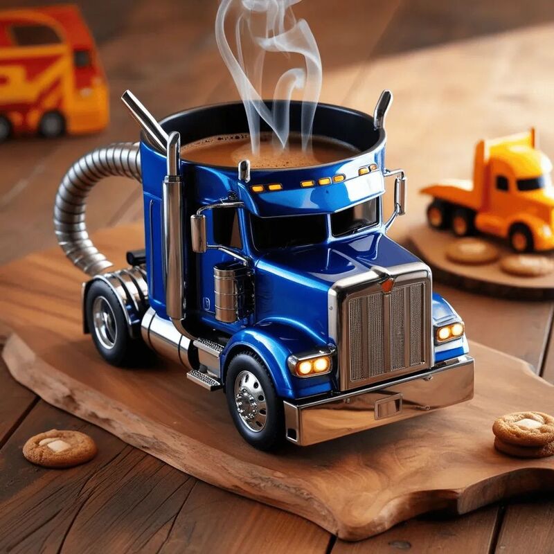 Truck-Design Coffee Mug – Creative 11oz Semi-Truck Ceramic Cup