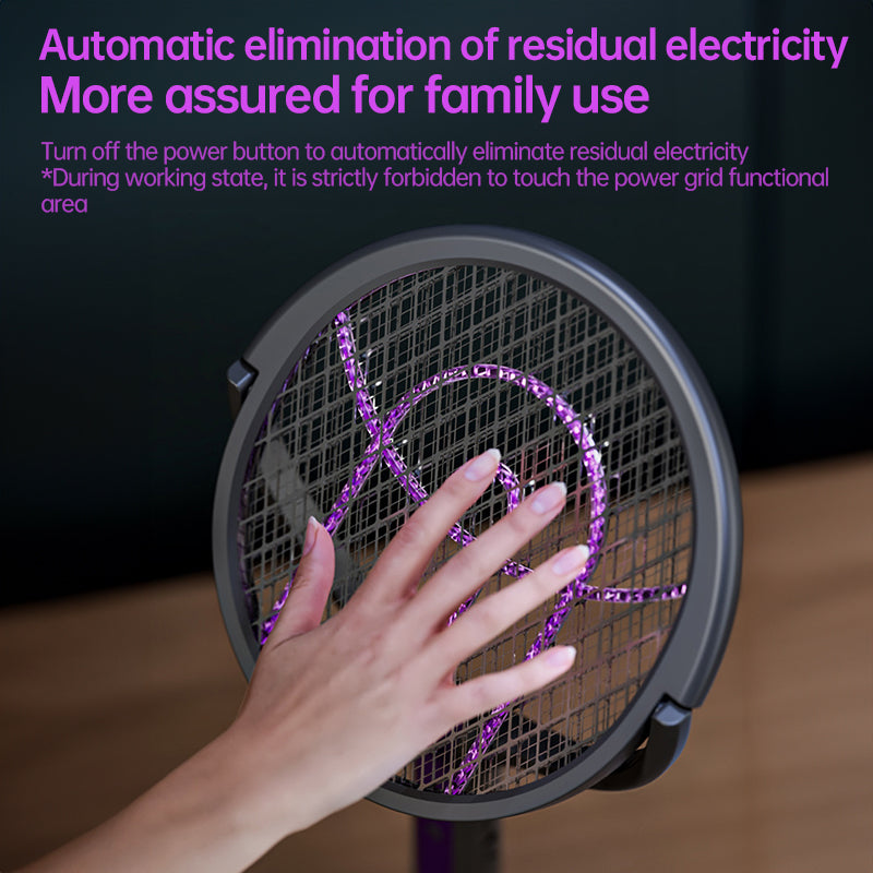 3-in-1 USB Rechargeable Electric Mosquito Killer and Fly Swatter - Handheld, Stand or Wall Mount