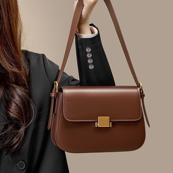 Tofu Crossbody Bag – Genuine Leather Shoulder Bag
