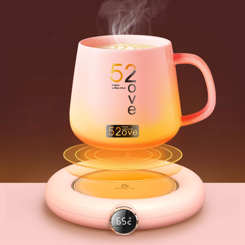 Smart Heating Coaster – USB Thermostatic Drink Warmer, Keeps Drinks at 55°C