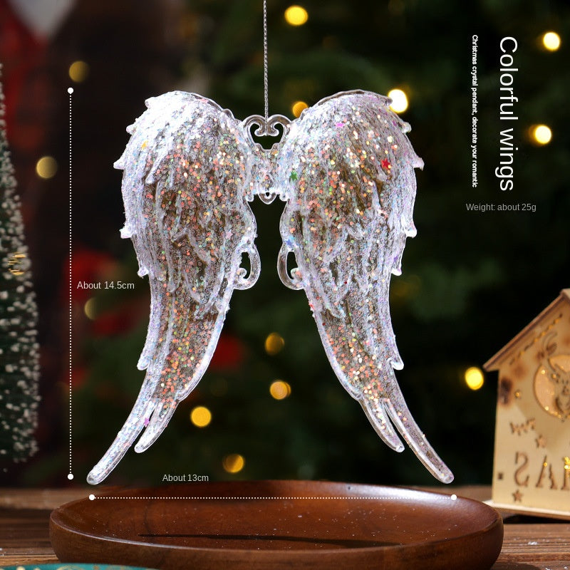Christmas Decorative Hanging Ornament Acrylic Transparent Snowflake Crystal Pendant Ice Crystal Decoration for Christmas Tree