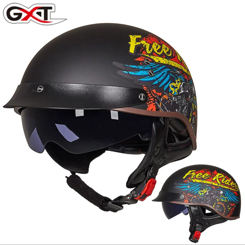 GXT Motorcycle Helmet - Full Face Graphic Design Helmet, ABS Shell, Sizes M-XXL