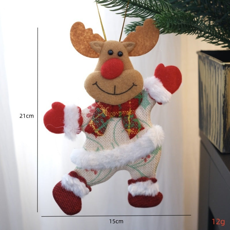 Christmas Dancing Character Tree Ornament - Bear, Snowman & Reindeer Hanging Decoration