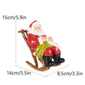 Lounge Chair Santa Claus Resin Figurine - Festive Desktop Ornament & Christmas Decoration