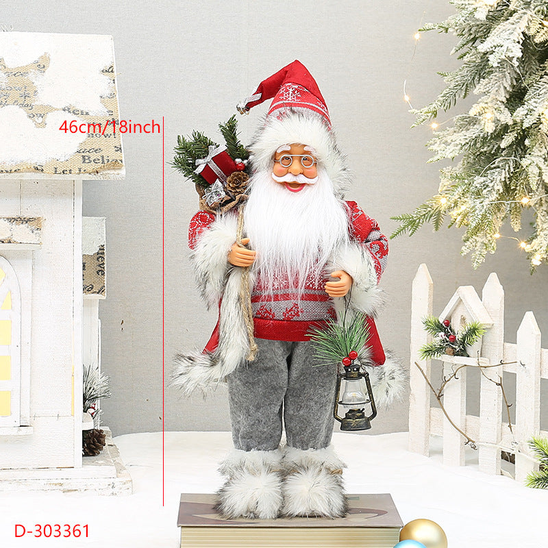 Standing Santa Claus Figure – 18-Inch Festive Christmas Doll in 6 Designs