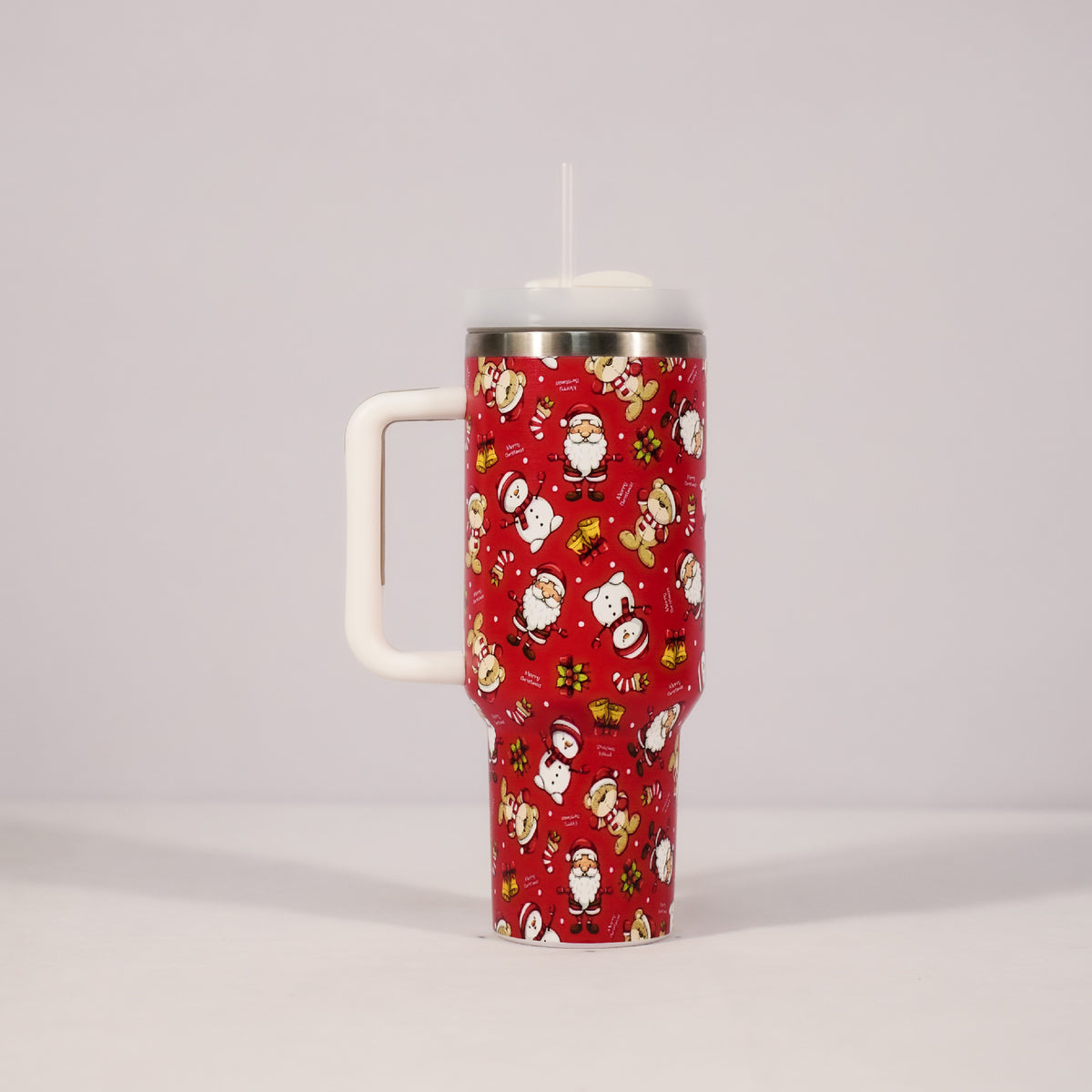 Christmas 40oz Insulated Tumbler with Handle - 304 Stainless Steel Thermal Car Mug