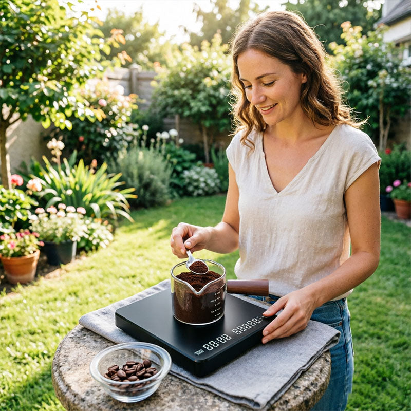 High-Precision Coffee Scale 3kg/0.1g with Timer - Waterproof USB Rechargeable, LED Display, for Espresso & Pour Over