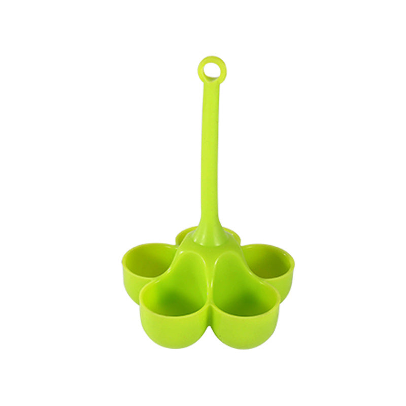 5-Hole Silicone Egg Boiling Tray - Food-Grade, High-Temp Resistant, with Drain Holes