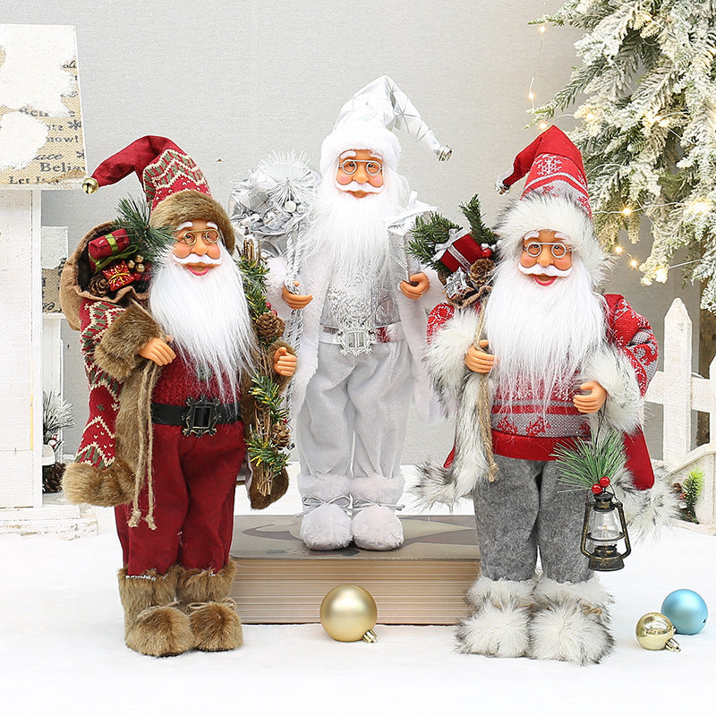 Standing Santa Claus Figure – 18-Inch Festive Christmas Doll in 6 Designs
