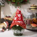 Christmas Gonk Doll Ornament - Festive Fabric Gonk Decoration in Red & Green
