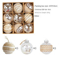 Christmas Ball Set for Home Decoration, Painted Ornaments for Christmas Tree, Burlap Hanging Balls Decor