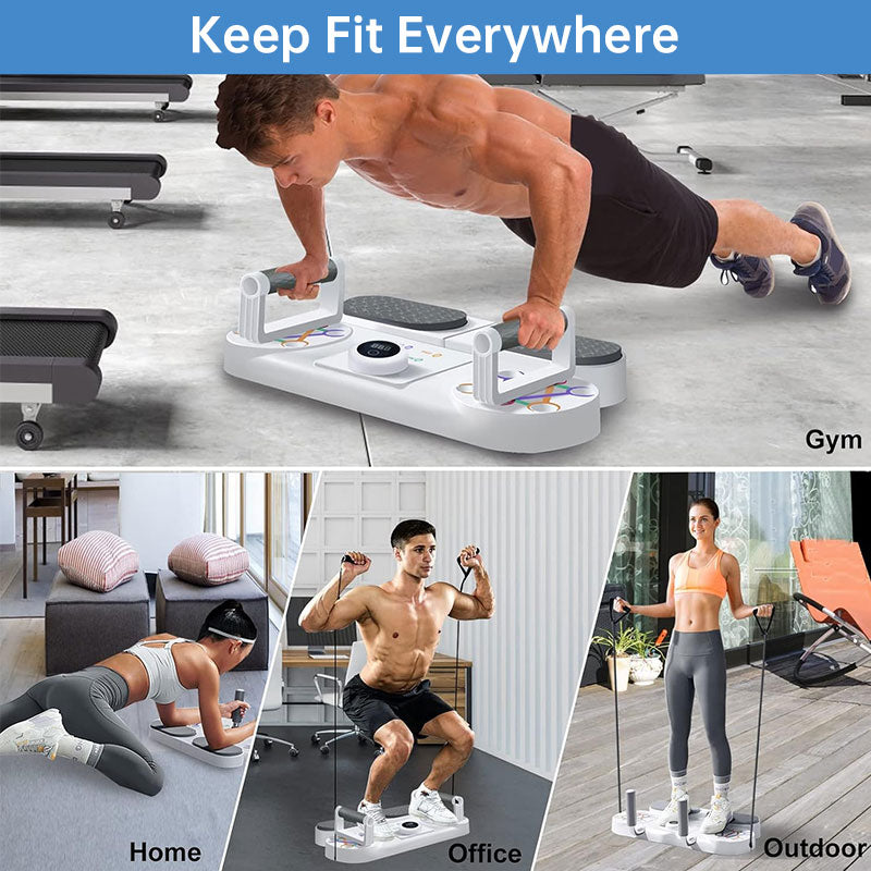 6-in-1 Multifunctional Push-Up Board - Home Gym Strength Training for Chest, Abs, Arms and Back