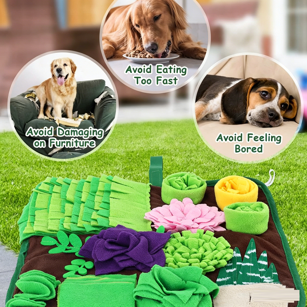 Pet Snuffle Mat – Slow Feeder & Interactive Enrichment Pad for Dogs & Cats